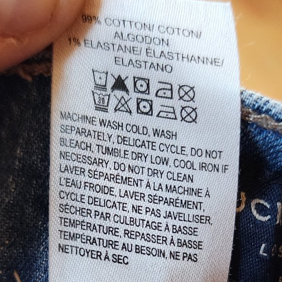 Lucky Brand High Rise Light Wash Destroyed Relaxed Taper Jeans Size 2/26 - Picture 11 of 16